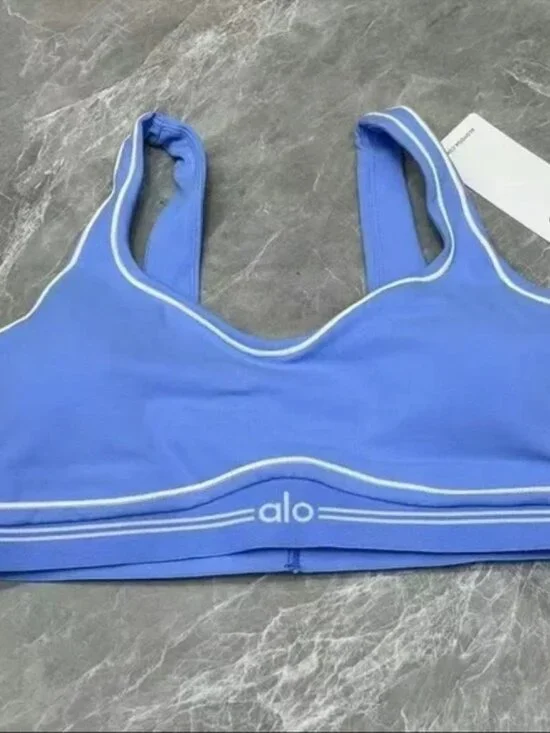 Alo Blue Sports Bra and Leggings Set, Size S - Picture 3 of 3